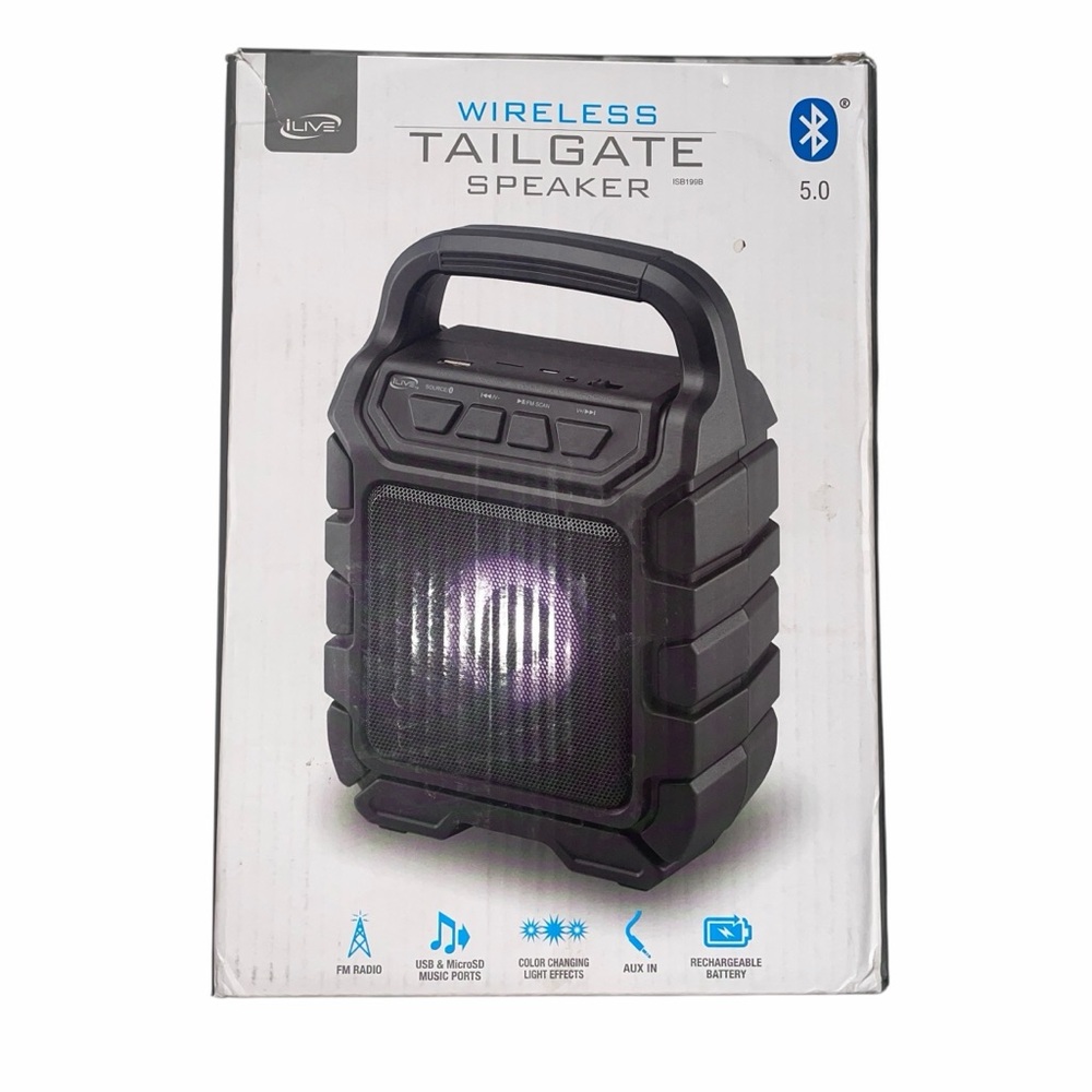ilive Black Wireless Tailgate Speaker